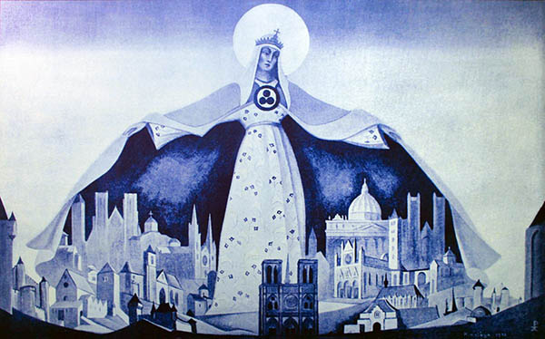 Мадонна Защитница (Святая Покровительница). Н.К. Рерих. 1933